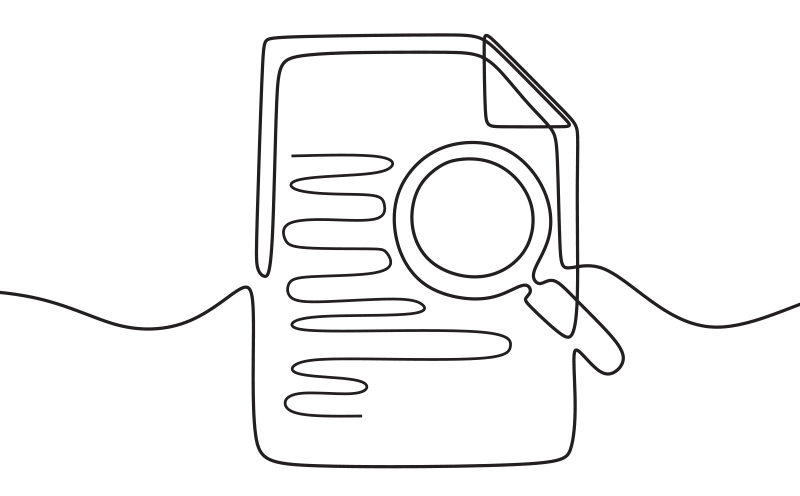 drawing of a magnifying glass over a paper | spanish for all